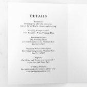 Invitation Trois Volets Fiona Photo Bold Monogramme Mariage moderne (Intérieur en premier)
