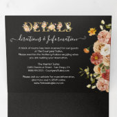 Invitation Trois Volets Fleur Jardin fleuri Dark & Moody Mariage (Intérieur en premier)