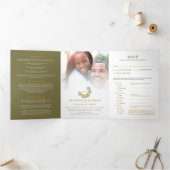 Invitation Trois Volets Fleur Jaune Sibbaldia mariage tout en un (Intérieur)