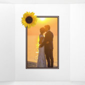 Invitation Trois Volets Fleurs de soleil d'été, Suite Mariage (Intérieur au milieu)