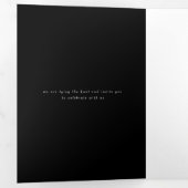 Invitation Trois Volets Fleurs gothiques romantiques Moody Mariage (Intérieur en premier)