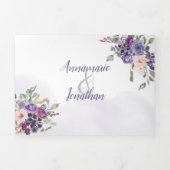 Invitation Trois Volets Flore pourpre *do-it-yourself* Changement de coule (Page de couverture)