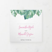 Invitation Trois Volets Floride tropicale tout en un (Protection)