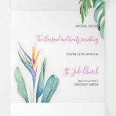 Invitation Trois Volets Floride tropicale tout en un (Intérieur au milieu)
