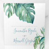 Invitation Trois Volets Floride tropicale tout en un (Intérieur en premier)