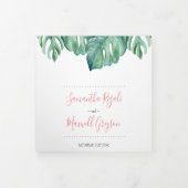 Invitation Trois Volets Floride tropicale tout en un (Protection)