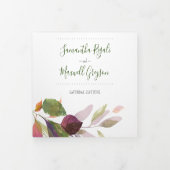 Invitation Trois Volets Foliage Rustique Tout en un mariage Inviter (Protection)