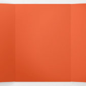 Invitation Trois Volets Fond orange vibrant uni | Création chaleureuse et (Intérieur au milieu)