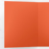 Invitation Trois Volets Fond orange vibrant uni | Design audacieux et chal (Intérieur en premier)