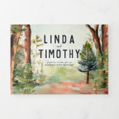 Invitation Trois Volets Forêt d'automne rustique | Mariage Boho (Page de couverture)