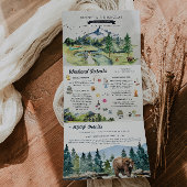 Invitation Trois Volets Forêt Rustique | Mariage illustré