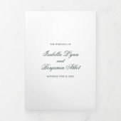 Invitation Trois Volets Forêt traditionnelle Vert Formel Mariage élégant (Page de couverture)