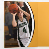 Invitation Trois Volets Frame Courbé Jaune Trois Diplôme Photo (Intérieur en premier)