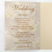 Invitation Trois Volets Golden Sunshine Floral Mariage (Intérieur en premier)