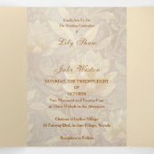 Invitation Trois Volets Golden Sunshine Floral Mariage (Intérieur au milieu)