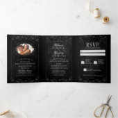 Invitation Trois Volets Halloween romantique (photo) "Ensemble avec" (Intérieur)