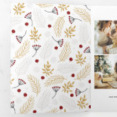 Invitation Trois Volets Happy Everything Photo Collage Carte de Noël (Intérieur en premier)