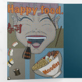 Invitation Trois Volets Happy food (Intérieur en premier)