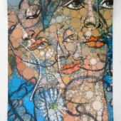 Invitation Trois Volets Hera, points d'infini par après Francis Picabia (Intérieur au milieu)