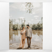 Invitation Trois Volets Huile et perles pourpres en soie et pourpre, Tri-F (Intérieur au milieu)