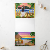 INVITATION TROIS VOLETS HULA SUR NOTRE LUAU (Intérieur)