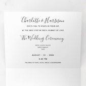 Invitation Trois Volets Ibiza Mariage Destination Mariage (Intérieur en premier)