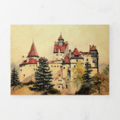 Invitation Trois Volets Il était une fois Fairytale Castle Mariage photo (Page de couverture)