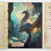 Invitation Trois Volets Imaginaire Dragons et Château Fairytale Mariage (Intérieur au milieu)