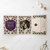 Invitation Trois Volets Imaginaire médiéval de l'épée et du bouclier Maria (Intérieur)