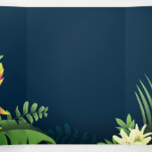 Invitation Trois Volets Impression hawaïenne (Intérieur au milieu)