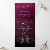 Invitation Trois Volets Invitación tríptica para boda personalizada (Intérieur)