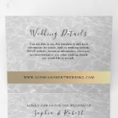 Invitation Trois Volets Invitation de mariage de plage pliable en 3 volets (Intérieur en premier)