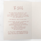 Invitation Trois Volets Jeu de jonction Arch moderne Mariage Terracotta Sc (Intérieur en premier)