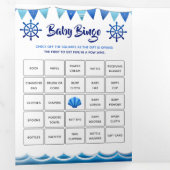 Invitation Trois Volets Jeux nautiques bébé garçon bleu 1er anniversaire f (Intérieur en premier)