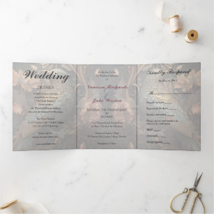 Invitation Trois Volets Joli Mariage