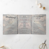 Invitation Trois Volets Joli Mariage (Intérieur)