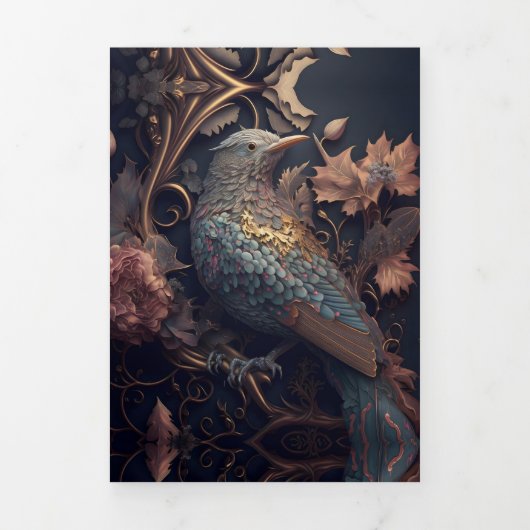 Invitation Trois Volets Joli Mariage (Page de couverture)