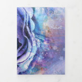 Invitation Trois Volets Joli Rose aquarelle (Page de couverture)