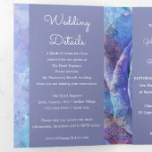 Invitation Trois Volets Joli Rose aquarelle (Intérieur en premier)