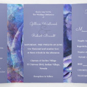 Invitation Trois Volets Joli Rose aquarelle (Intérieur au milieu)