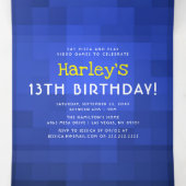 Invitation Trois Volets Jouer ! | Jeu vidéo Anniversaire (Intérieur au milieu)