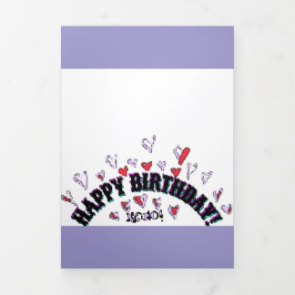 INVITATION TROIS VOLETS JOYEUX ANNIVERSAIRE CARTE DE SOUHAIT PIXEL ART