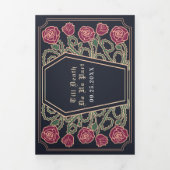 Invitation Trois Volets Jusqu'à la mort Faisons-nous partie Rose Bleu Mari (Page de couverture)