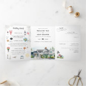 Invitation Trois Volets Kennebunk Maine | Mariage Shore (Intérieur)