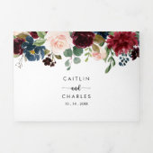 Invitation Trois Volets La calligraphie de Bourgogne d'automne Mariage de (Page de couverture)