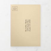 Invitation Trois Volets Lanterne d'Ivoire Tout en Un Mariage (Page de couverture)