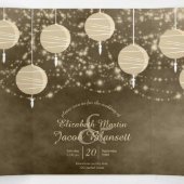 Invitation Trois Volets Lanterne d'Ivoire Tout en Un Mariage (Intérieur au milieu)