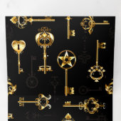 Invitation Trois Volets Les Patters de Seamless avec Golden Keys (Intérieur en premier)