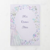 Invitation Trois Volets Lilac Quinceanera Diamonds Princess (Page de couverture)