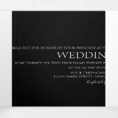 Invitation Trois Volets Lily Floral Mariage de script (Intérieur au milieu)